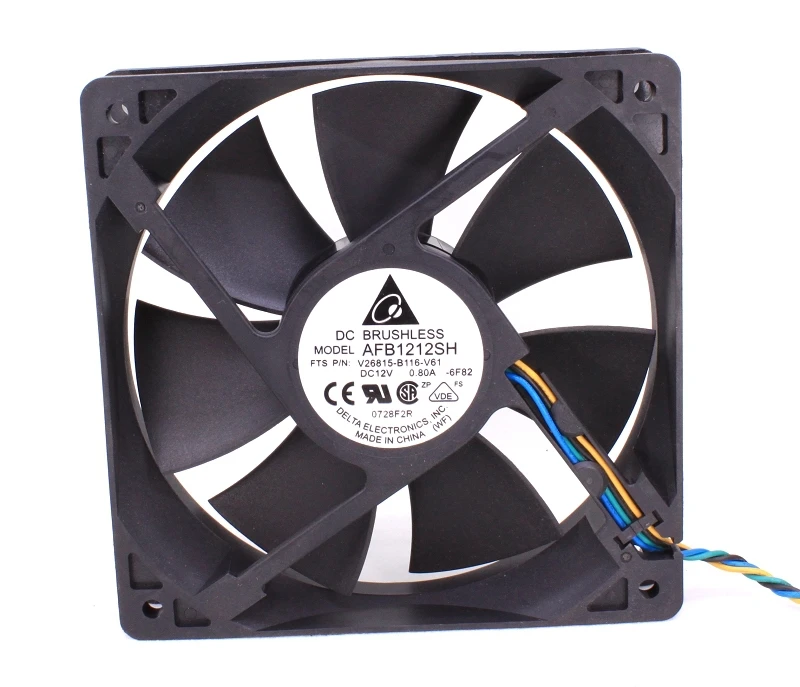 Для delta fan AFB1212SH 12 см 120 мм 1225 12025 12*12*2,5 см 120*120*25 мм 12 В 0.80A Вентилятор охлаждения хорошее качество