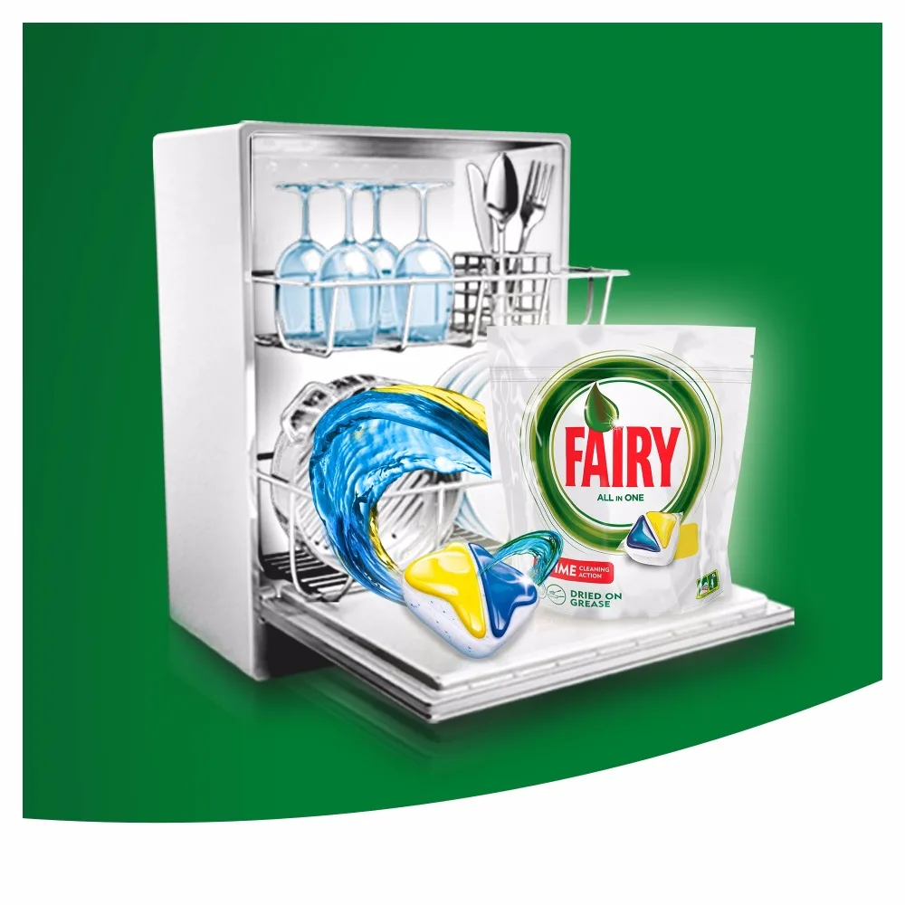 Капсулы для посудомоечной машины Fairy Original All In One Лимон (60 штук) | Дом и сад