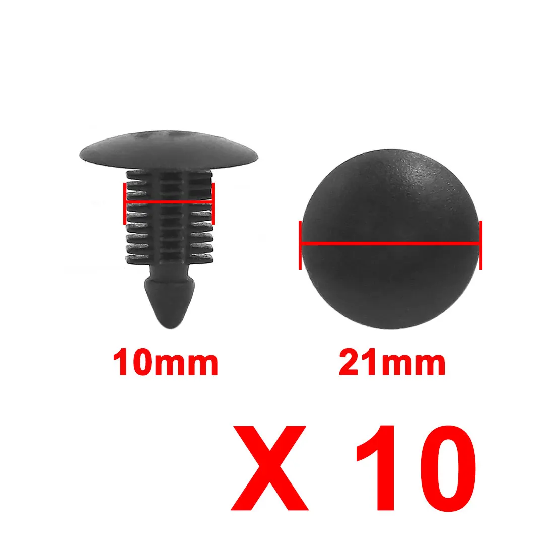 X Autohaux авто бампер двери автомобиля 10 мм Отверстие Пластиковые заклепки