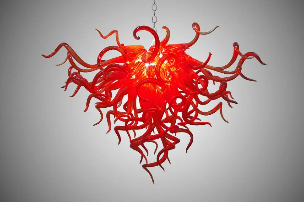 

Home Decoration Contemporary Hand Blown Glass Flower Chandelier Lighting