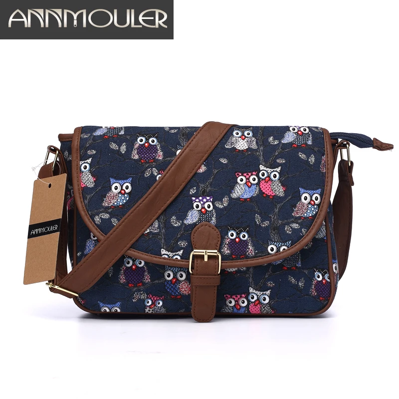 Annmouler Брендовые женские маленькие сумки холщовые мессенджеры через плечо