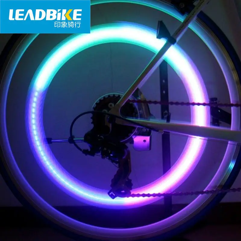 Светодиодный фонарь LEADBIKE, велосипедный светильник, Аксессуары для велосипеда, велосипедное колесо, спицы, цвет Eclairage Velo Luz De Bicicleta Bisiklet Aksesuar