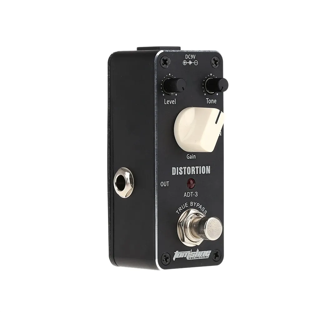 Aroma ADT 3 Mini Distortion педаль эффектов для электрогитары с крепежной лентой корпус из