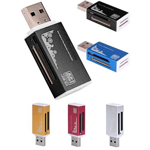 USB 2,0 все в 1 мульти карта памяти считыватель для картридер 2 микро-sd TF M2 MMC MS Pro