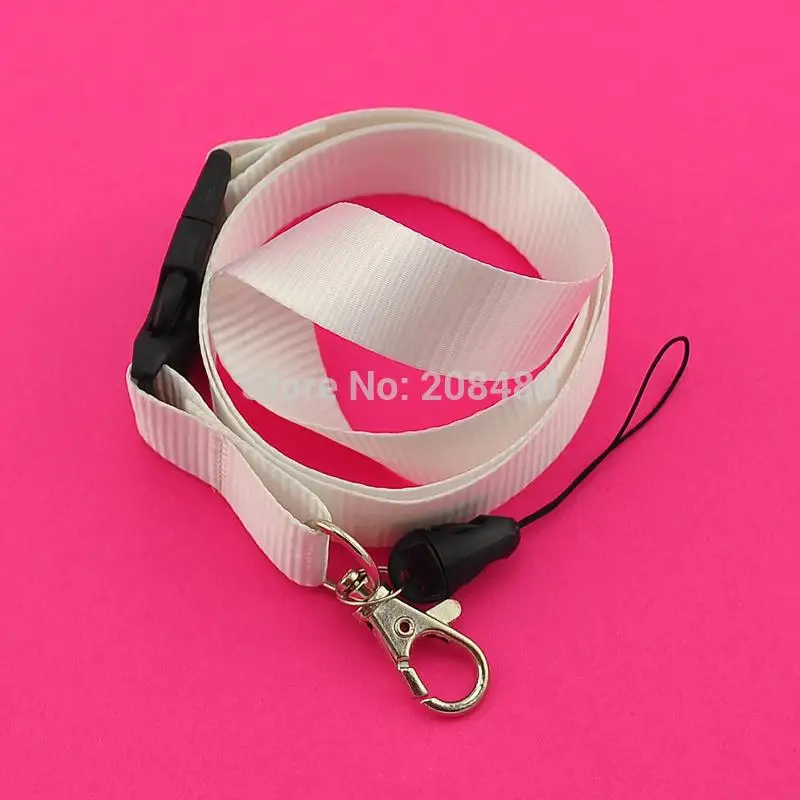 Бесплатная доставка-простой &quotбелый&quot цветной ремешок брелок ожерелье