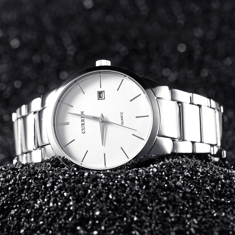 Curren мужской водонепроницаемый relogios masculinos montre homme кварц часы из нержавеющей стали