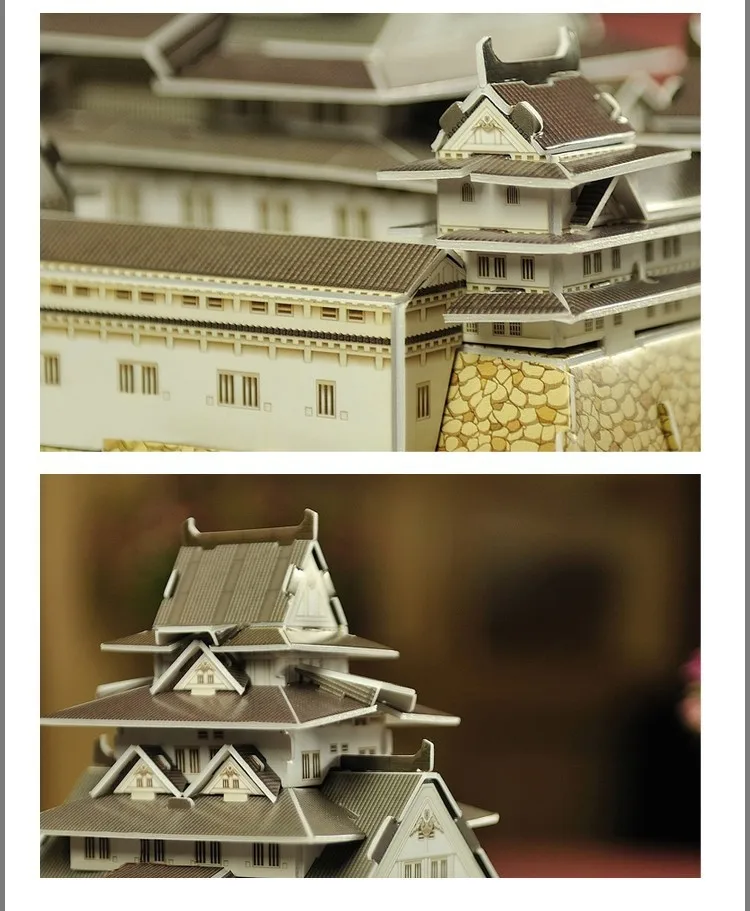 T0434 3D Пазлы Япония Himeji замок-издание в твердой обложке Бумажная модель детский подарок на день рождения Детские развивающие игрушки Горячая Распродажа