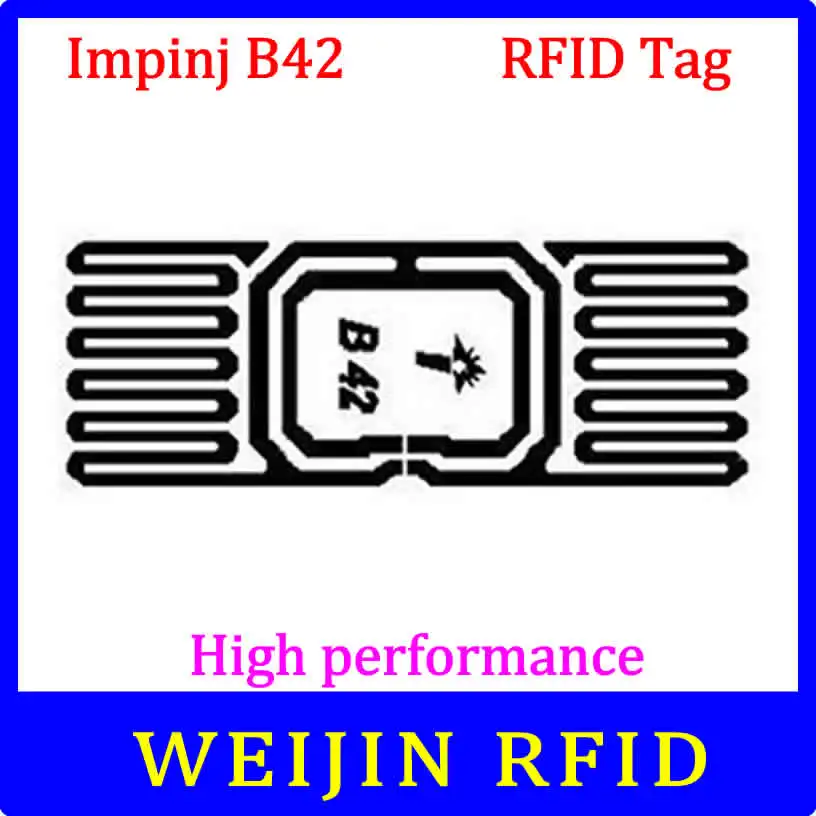 Impinj B42 сухая инкрустация UHF RFID 915M EPC Monza4 можно использовать для меток и этикеток|rfid