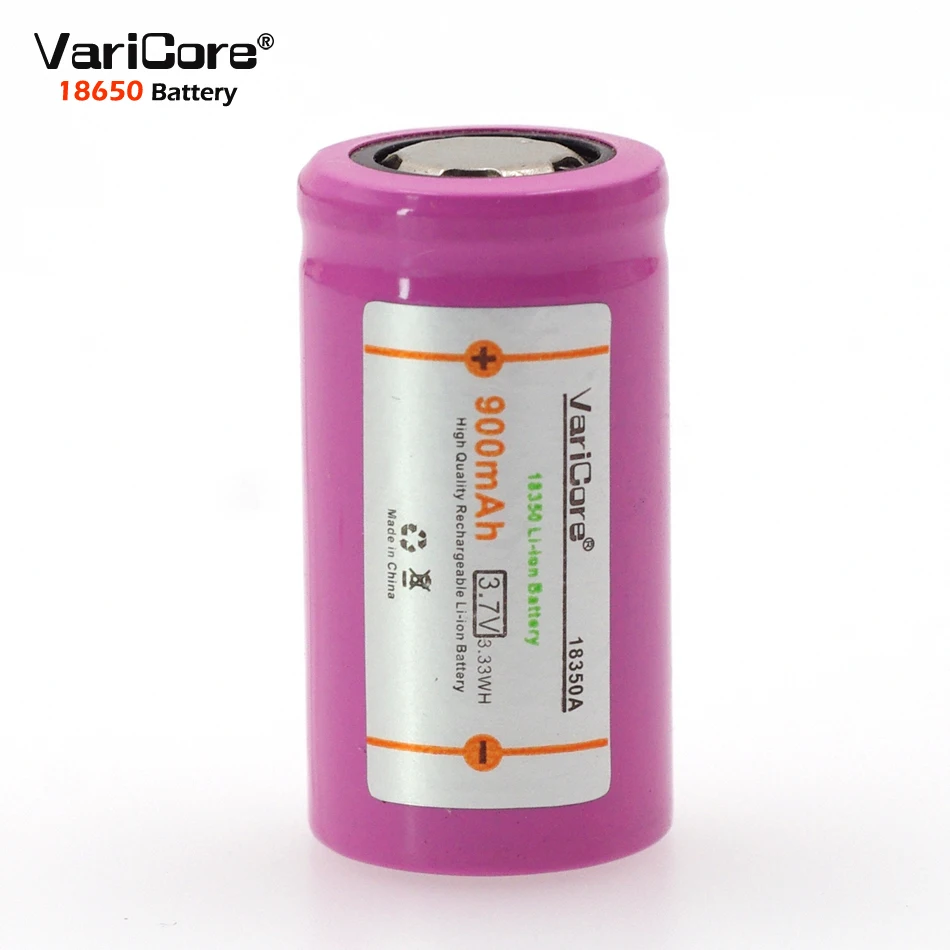 VariCore 18350 литиевая батарея 900mAh аккумуляторная батарея 3,7 V мощность цилиндрические светильники для электронных сигарет