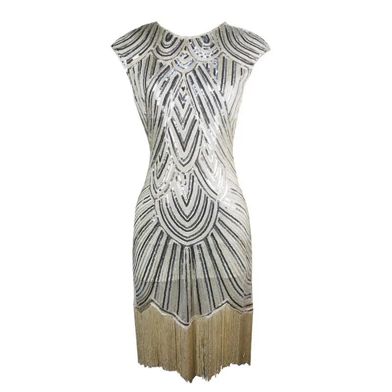 Женское винтажное платье с бахромой и бахромой Great Gatsby, винтажное платье с оборками, модель 1920s, w80279 от AliExpress WW