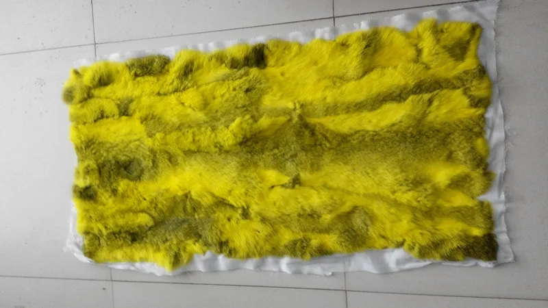 100% настоящая окрашенная кроличья тарелка/тарелка из синего кроличьего меха для