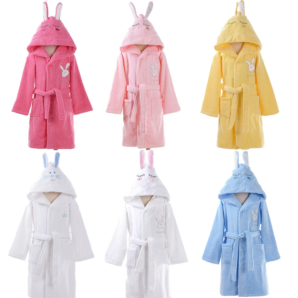 Детский банный халат хлопковые зимние банные халаты для купания и спа с