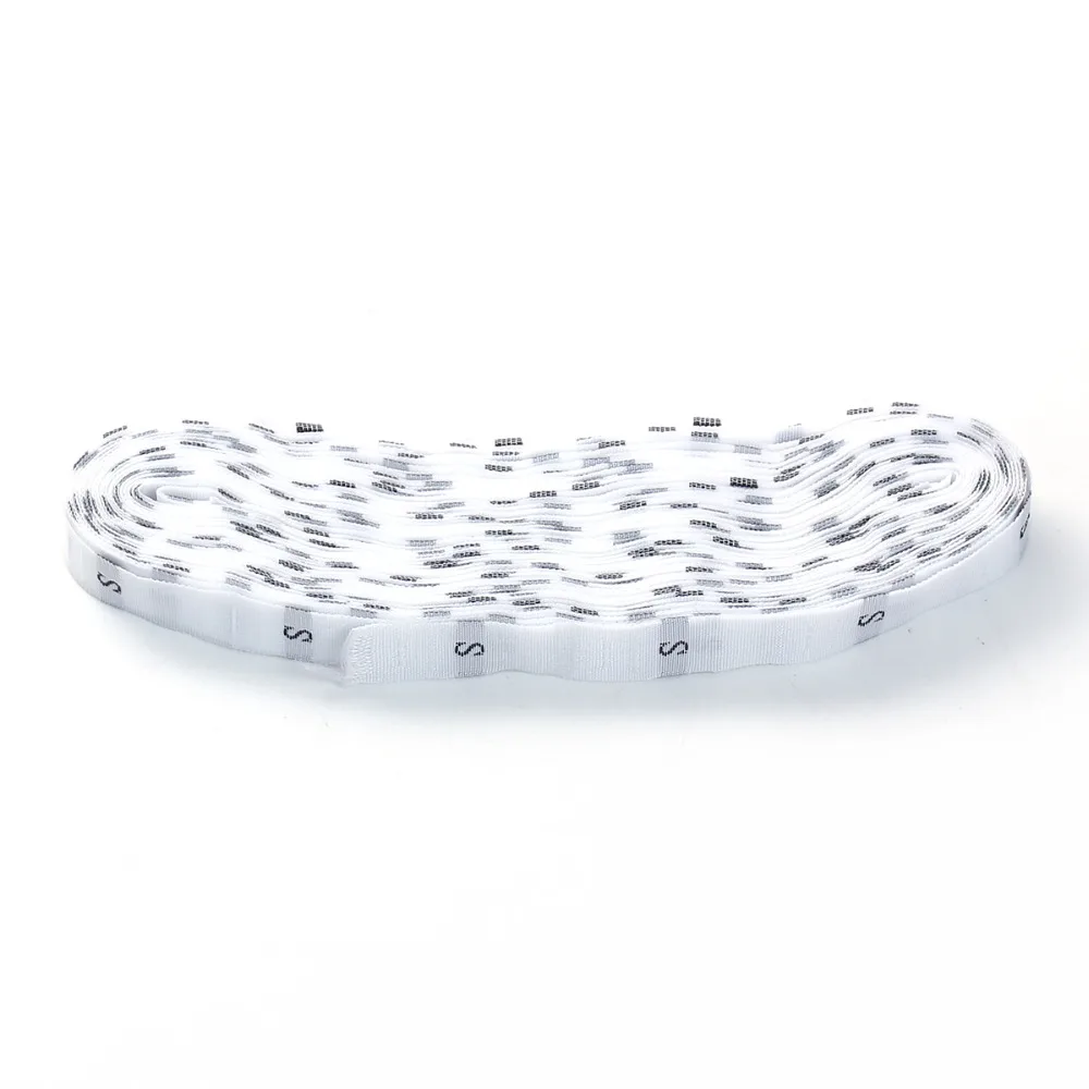 DoreenBeads размер этикетки одежда тканые бирки XS-2XL белый черный 32 мм(1 2/") x 12 мм(4/8") 1 рулон(около 400 шт