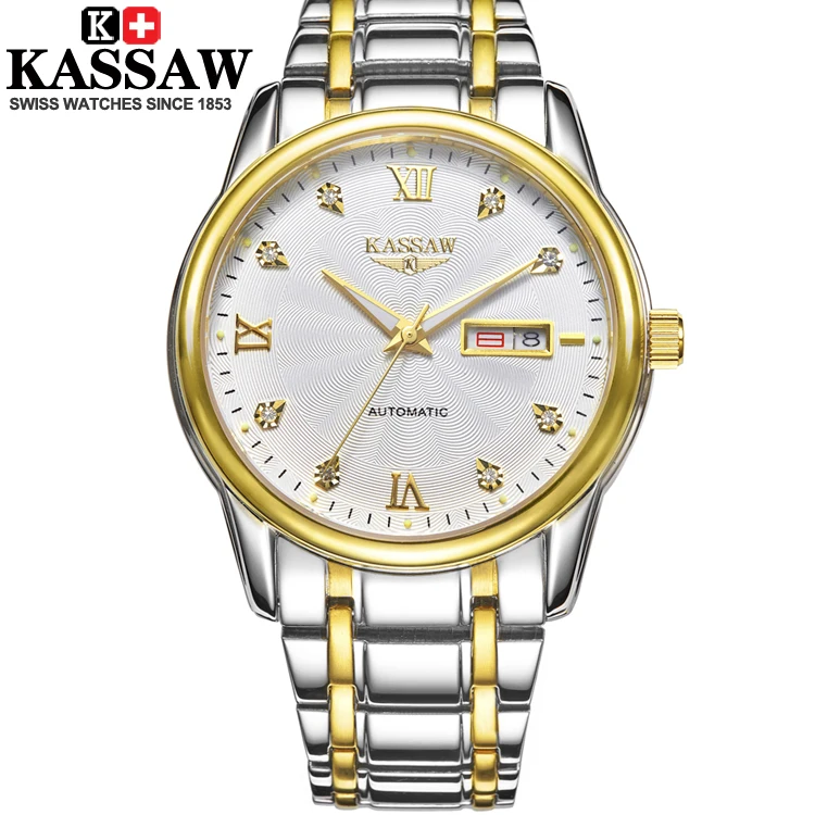 2016 kassaw часы человек наручные кварцевые повседневная джентльмен ежедневно из