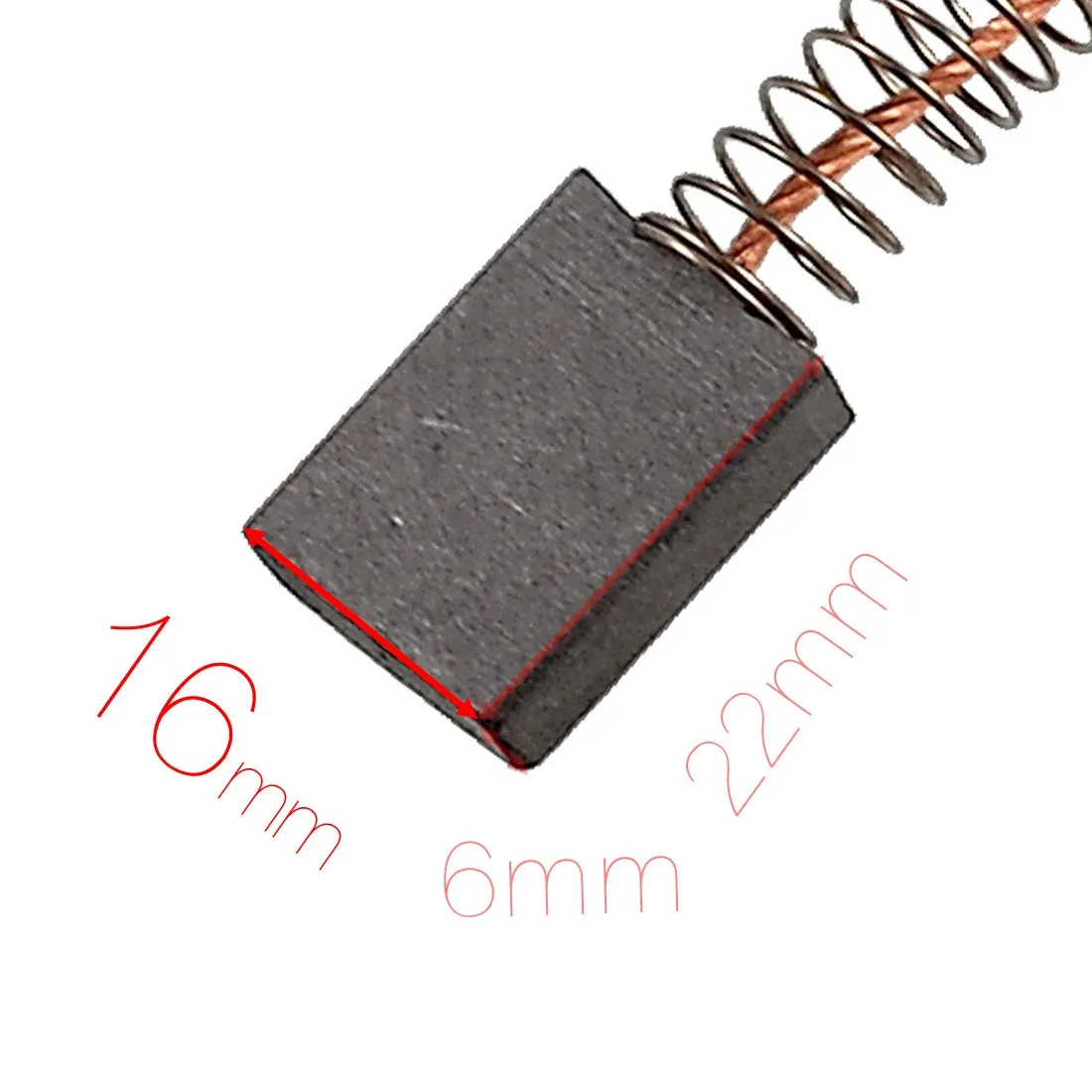 Jx1 6mmX16mmX22mm Dmiotech сменная Угольная щетка для электродвигателя 10 мм 11 мм 12 мм 16 мм 6 мм 8 мм 9 мм - Цвет: Jx1 6mmX16mmX22mm
