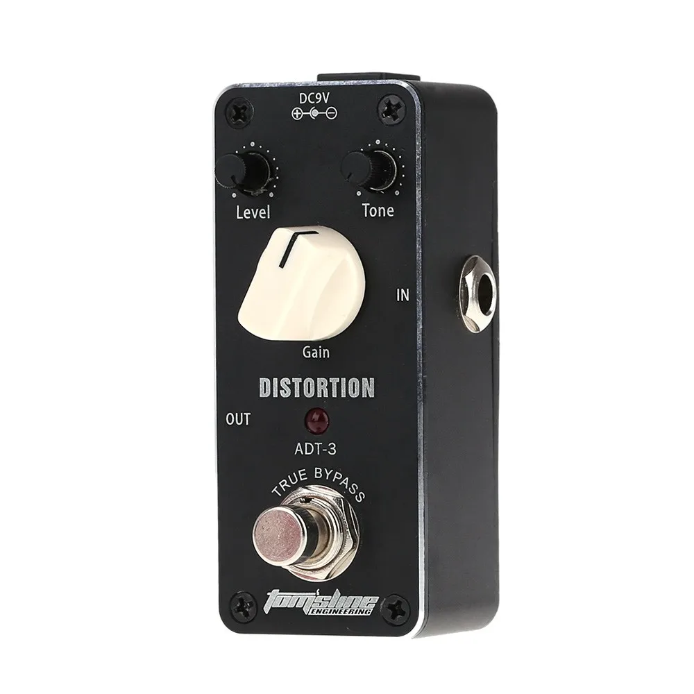 Aroma ADT 3 Mini Distortion педаль эффектов для электрогитары с крепежной лентой корпус из