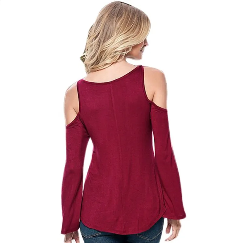 Женская футболка с V образным вырезом и длинным рукавом 4 цвета|t shirts for women|women t
