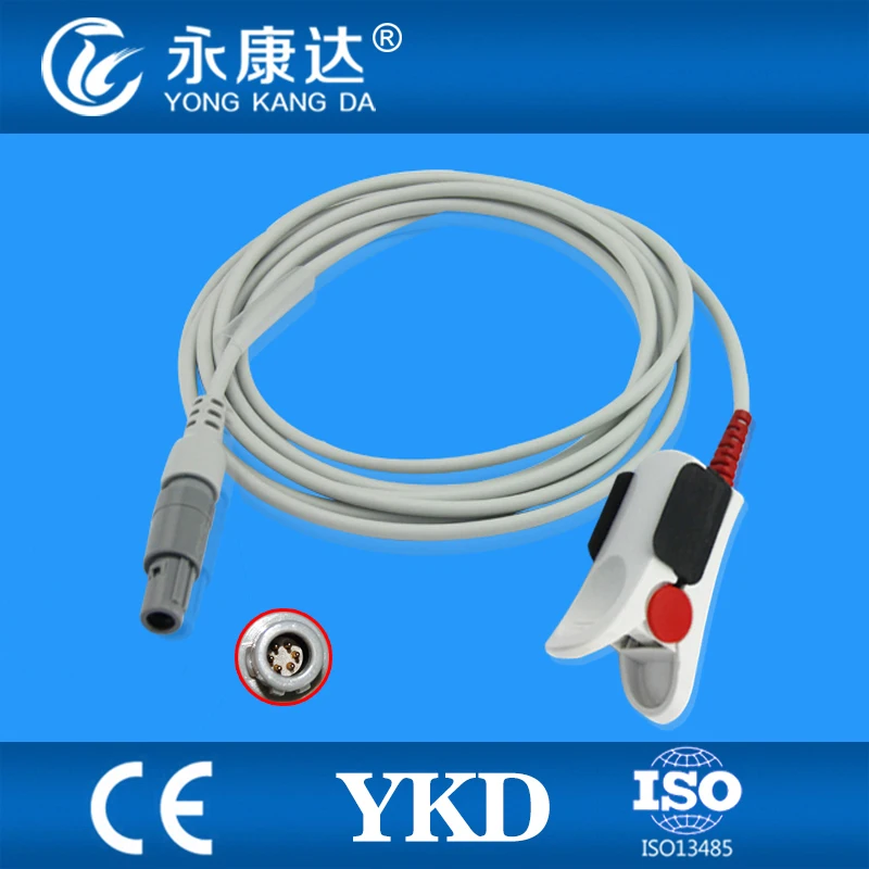 10 шт./лот совместимый с Mindray PM7000 датчик spo2 для взрослых на палец 6-контактный 40