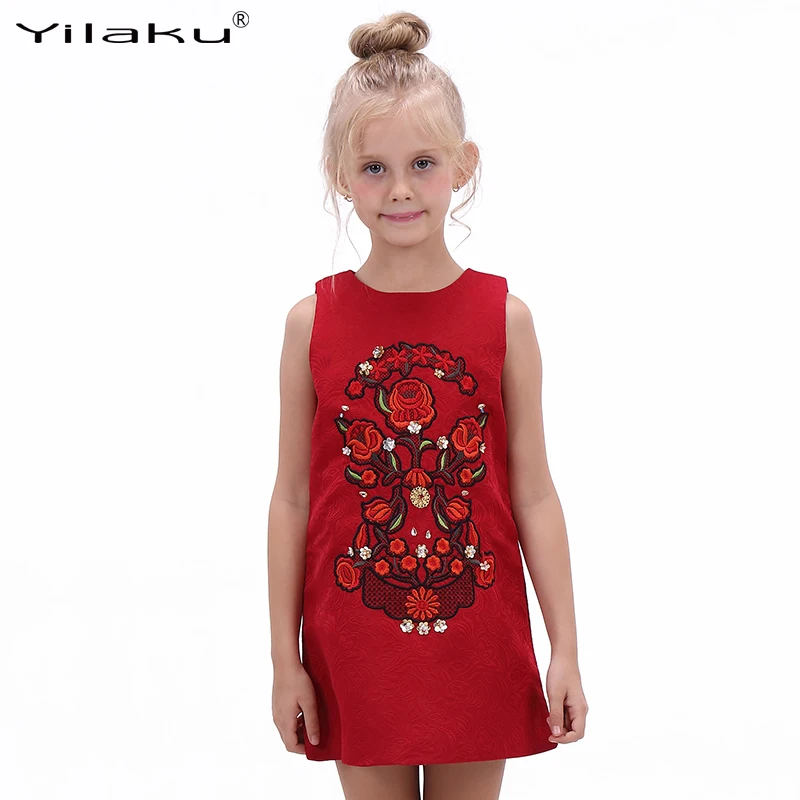 Рождественские платья для девочек Платье принцессы трапециевидной формы с