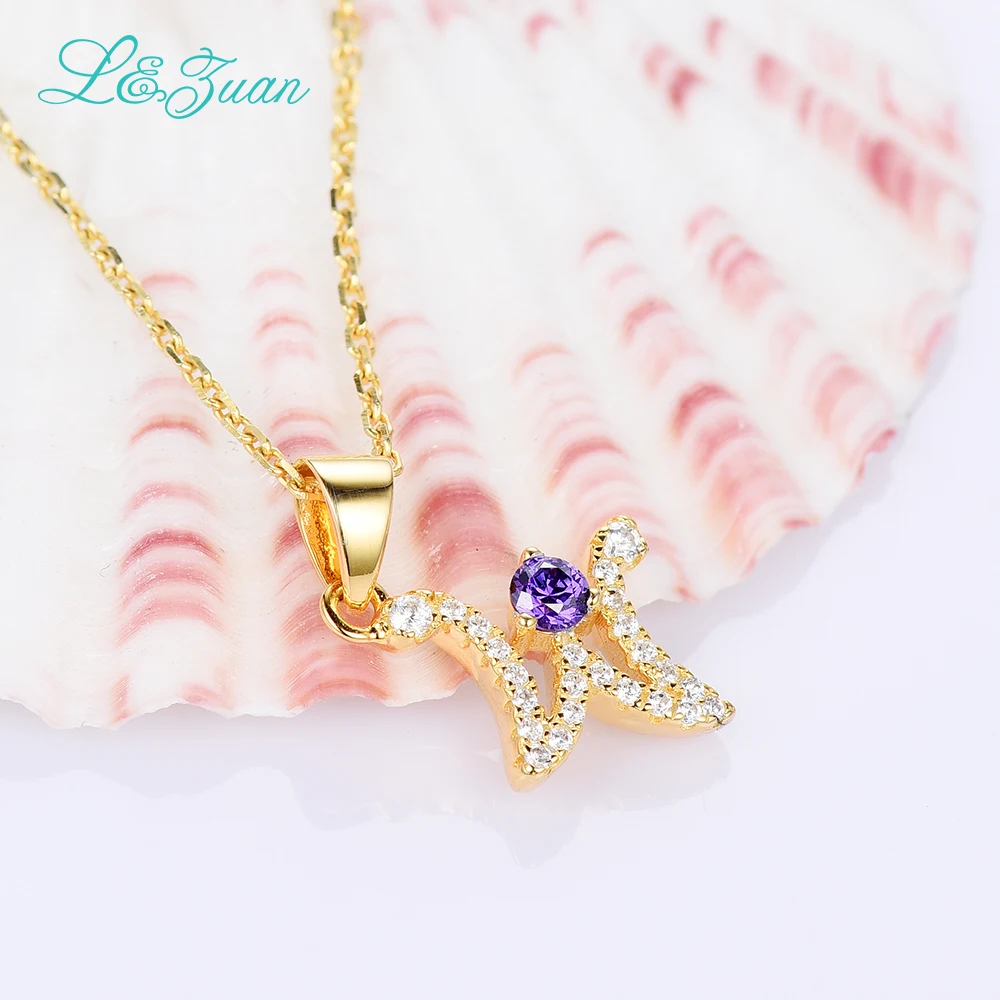 Женское ожерелье с подвеской W l & zuan простое изящное украшение буквой 925 цепочка