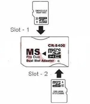 SP Dual solt адаптер Micro SD TF для MS Pro Duo адаптер для psp Примечание: только адаптер