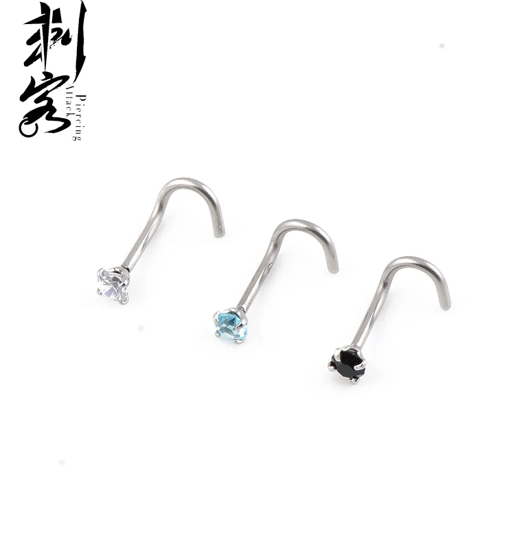 Серьги-гвоздики из нержавеющей стали с фианитом 20 г 2 мм 3 | Украшения и аксессуары