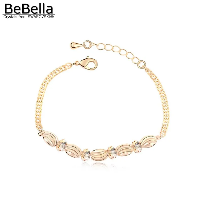 Женские позолоченные браслеты с кристаллами изготовленные из австрийских