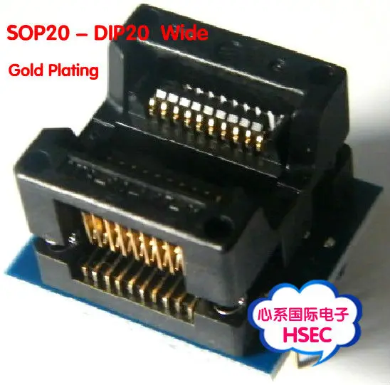 Адаптер sop20 к dip20 широкий 200 208mil SOIC20 DIP20 разъем IC программатор адаптер Бесплатная