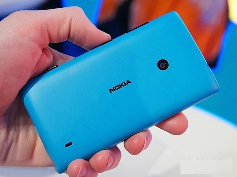 Отремонтированный мобильный телефон Nokia Lumia 520, 3G, двухъядерный, gps, Wi-Fi, 5MP, 4,0 дюймов, Windows Phone, 520, желтый и один год гарантии
