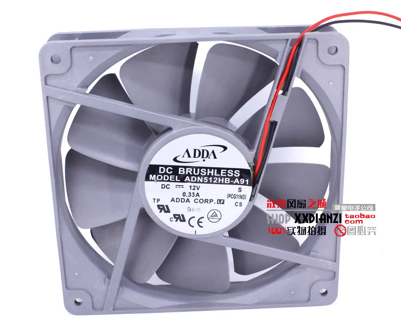 Для ADDA 13525 ADN512HB-A91 135*135*25 мм 13,5 см 135 мм 12 В двойной шарикоподшипник Вентилятор охлаждения красочные