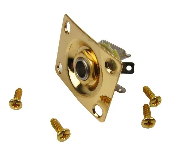 Квадратный Стиль Накладка для Джек разъёма бас гитары Jack 1/4 разъем вход/выход