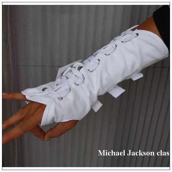 MJ Майкл Джексон Ultimate Collection повязку опасный белый хлопок armbrace панк перчатки для производительности