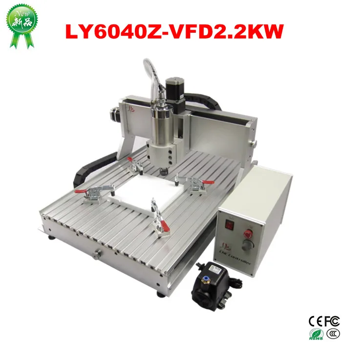 LY 6040Z-VFD 2 кВт 3 осевой фрезерный станок ЧПУ токарный по дереву 2200 Вт VFD шпиндель