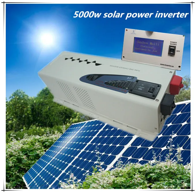 

CE,RoHS,ISO9001 Approved, LCD screen 5000 watt dc24v to ac 240v low frequency home use air condition inverter 5000w