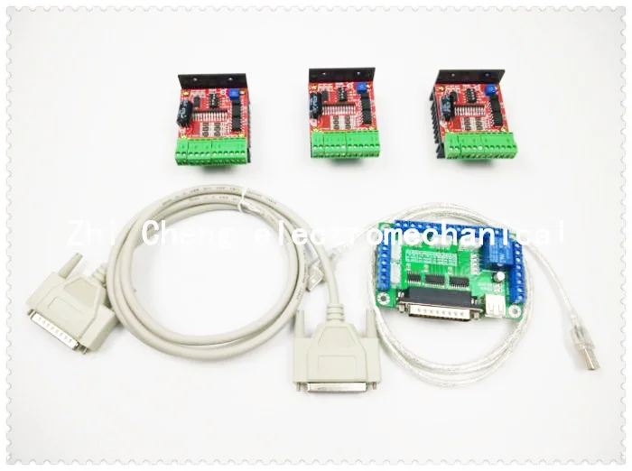 

CNC Router 3 Axis Kit,TB6600 3 Axis 4.0A Driver Stepper Motor Controller kit for mach3 + 5 axis breakout board