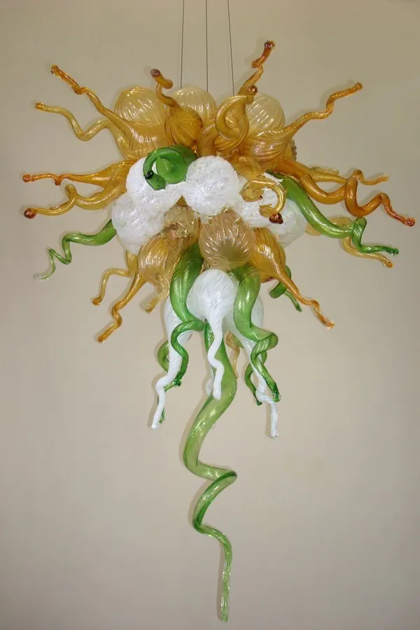 

Free Shipping Modern LED Crystal Chandeliers Lighting Fixtures for Indoor Hotel Hand Blown Glass AC 110/120/220/240V