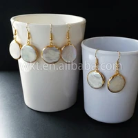 wt e157 fashion spring sale amazing gold dipped oop pearl earrings freshwater pearl earrings