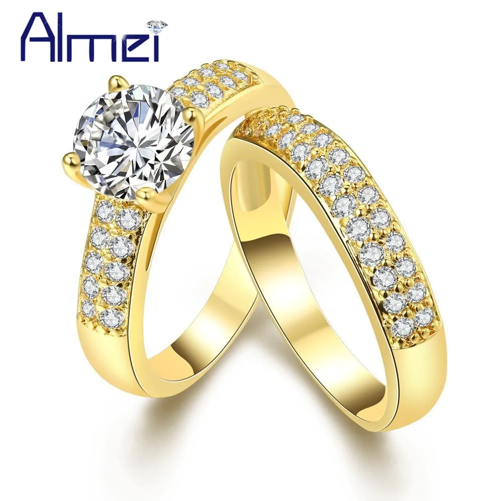 Ювелирные изделия золотого цвета циркониевая Свадебная бижутерия кунцит пара