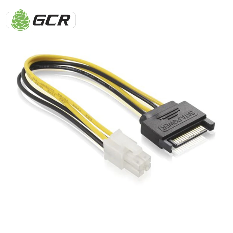 GCR Переходник питания SATA 15pin на ATX 4pin GC-ST220 |