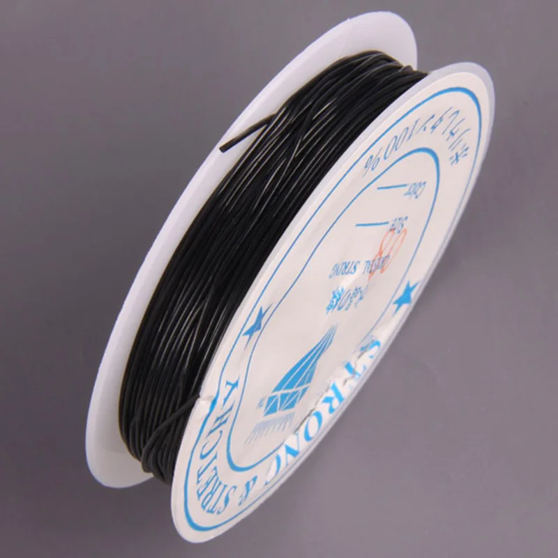 Черная стрейчевая эластичная Хрустальная линия 0 8 мм ювелирные изделия для