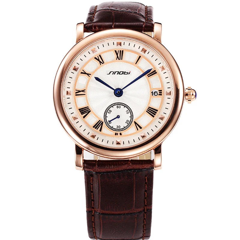 2016 Sinobi мужчины кварцевые часы мода платье роскошные элегантные топ известный