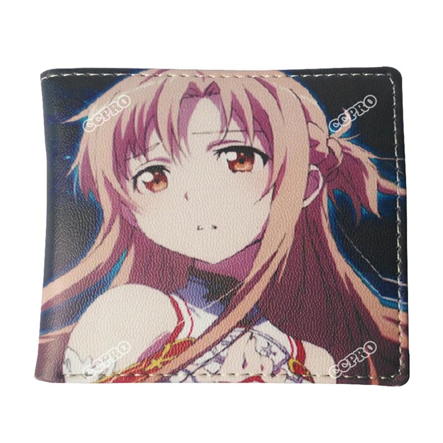 Многослойный короткий кошелек из искусственной кожи с изображением аниме меча