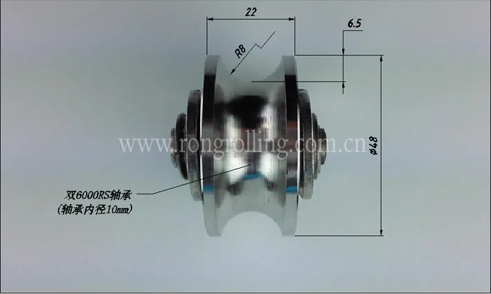 2 дюймовые раздвижные ворота 304 канавка колеса из нержавеющей стали V/U/ H с внешней