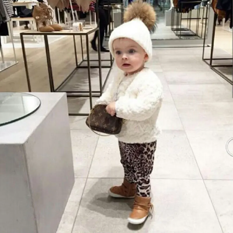 2017 Fashion Baby Hat Winter Raccoon Fur Hats Accessories 100% Real 15cm pompom Beanie Cap Natural For Children | Тематическая