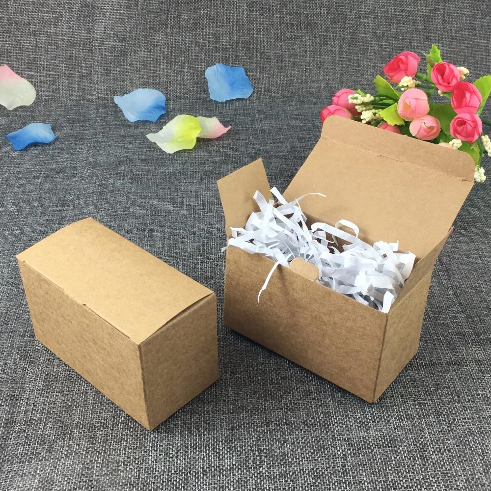 Подарочная коробка из крафт-бумаги, 50 шт./лот, 10*5*6 см, с логотипом под заказ от AliExpress WW