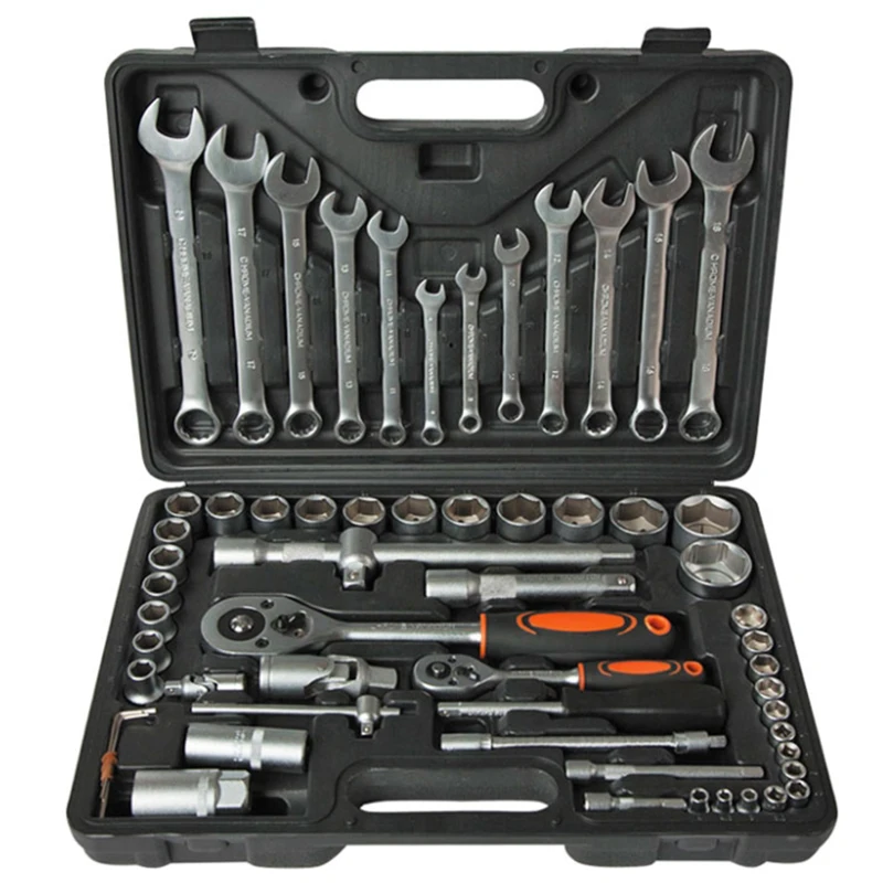 НИК-002/60 Набор инструментов в кейсе КУЗЬМИЧ 60 пр. Удобный кейс для компактного