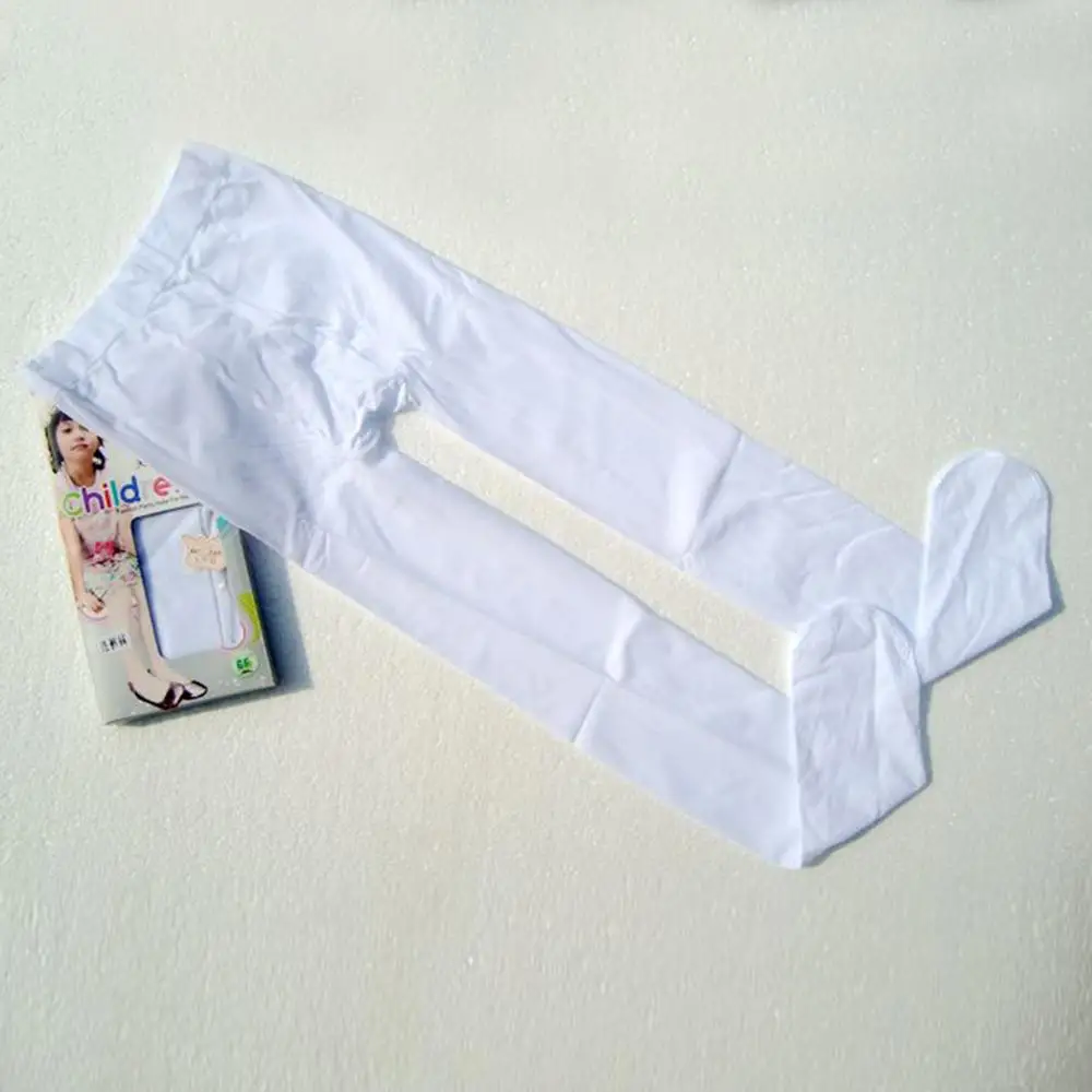 Белый бархат детские танцевальные колготки профессиональный Балетные Костюмы