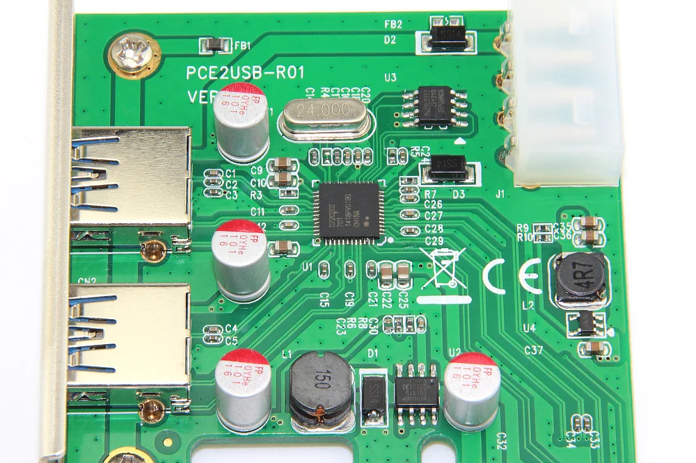 Pci e pci usb 3 0 адаптер расширения карты добавить на 2 порта 4 контактный источник