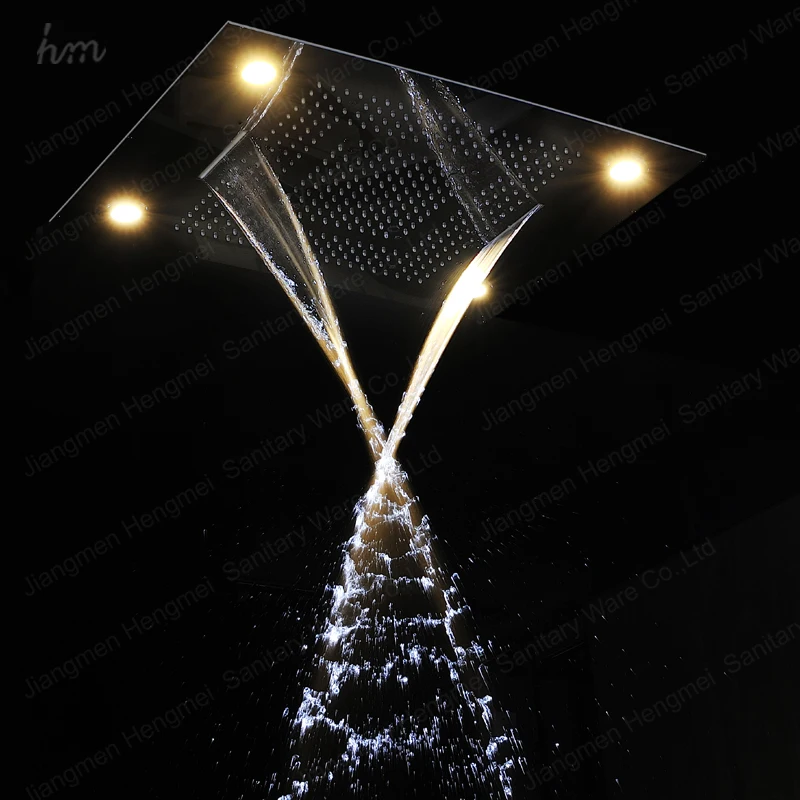 Потолочные встраиваемые электронный светодиодный душ высокого потока 70l inox