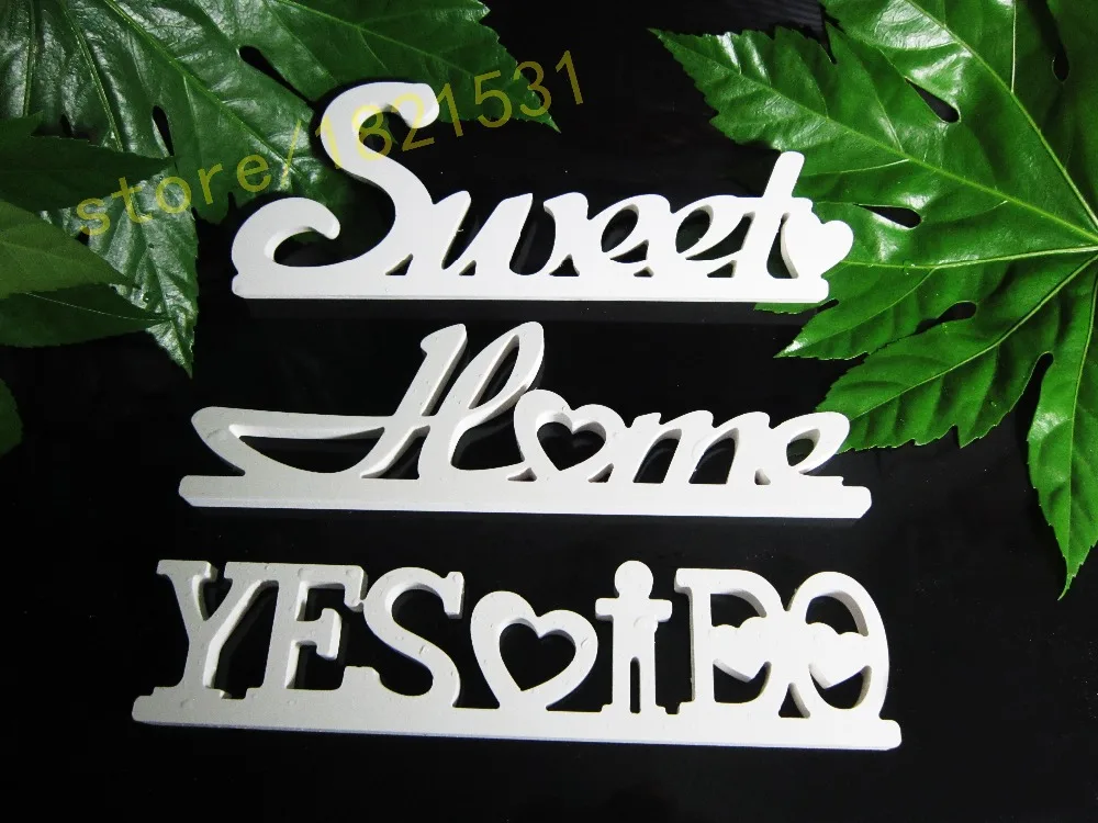 Соединенные буквы высота 7 см X 30 да Идо украшение для дома деревянные белые